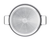 Servierpfanne 32cm aus der Vogelperspektive mit zwei Griffen und Edelstahlboden