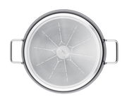 Servierpfanne 32cm aus der Vogelperspektive mit zwei Griffen und Edelstahlboden