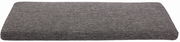 Graues Sitzkissen in rechteckiger Form, seitliche Perspektive