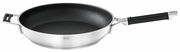 Bratpfanne 32cm Silence Pro aus Edelstahl mit Antihaftbeschichtung, seitliche Perspektive