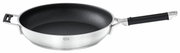 Bratpfanne 32cm Silence Pro aus Edelstahl mit Antihaftbeschichtung, seitliche Perspektive