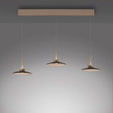 Dreifache Pendelleuchte PURE Moon in moderner, minimalistischer Gestaltung, seitliche Perspektive