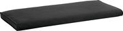 Schwarzes Sitzkissen in rechteckiger Form, seitliche Perspektive