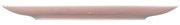 Seitenansicht eines runden Frühstückstellers, 22,5 cm, in zartem Rosa.