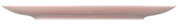Seitenansicht eines runden Frühstückstellers, 22,5 cm, in zartem Rosa.