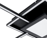 Moderne led-plafondlamp met een geometrisch ontwerp, zijaanzicht