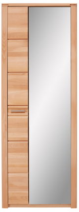 Garderobenschrank aus Holz mit Spiegeltür, Frontalansicht
