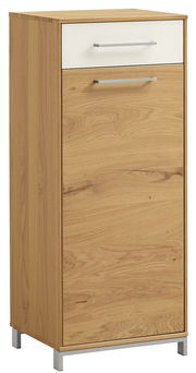 Mehrzweckschrank aus Holz mit einer Schublade und einer Tür, Frontansicht