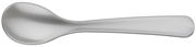Silberner Eierlöffel in Draufsicht