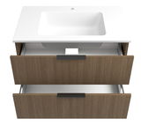 Waschtisch-Set mit zwei offenen Schubladen, Ansicht von oben