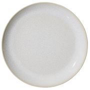 Dessertteller Laredo 20,5cm in Draufsicht mit feinem, gesprenkeltem Muster in neutralen Tönen.