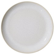 Dessertteller Laredo 20,5cm in Draufsicht mit feinem, gesprenkeltem Muster in neutralen Tönen.