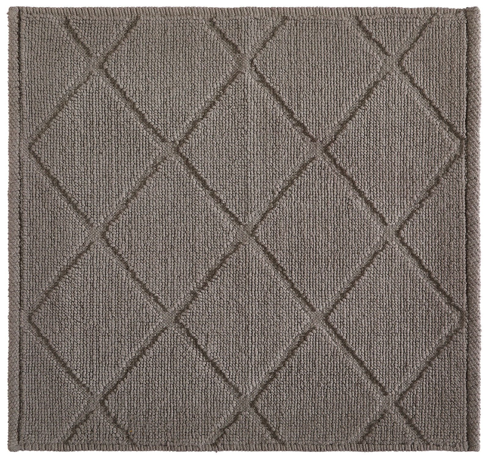 Graue Badematte mit Rautenmuster, Draufsicht