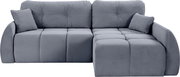 Graues Eckschlafsofa mit rechter Ausrichtung, Vorderansicht