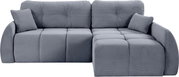 Graues Eckschlafsofa mit rechter Ausrichtung, Vorderansicht