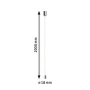 Seilabhängung mit einer Länge von 2000 mm und einem Durchmesser von 18 mm, seitliche Perspektive