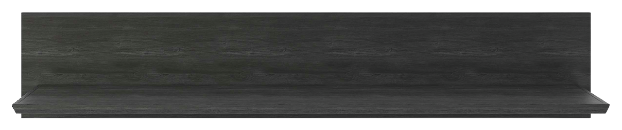 Schwarzes Wandboard aus Holz in Frontalansicht