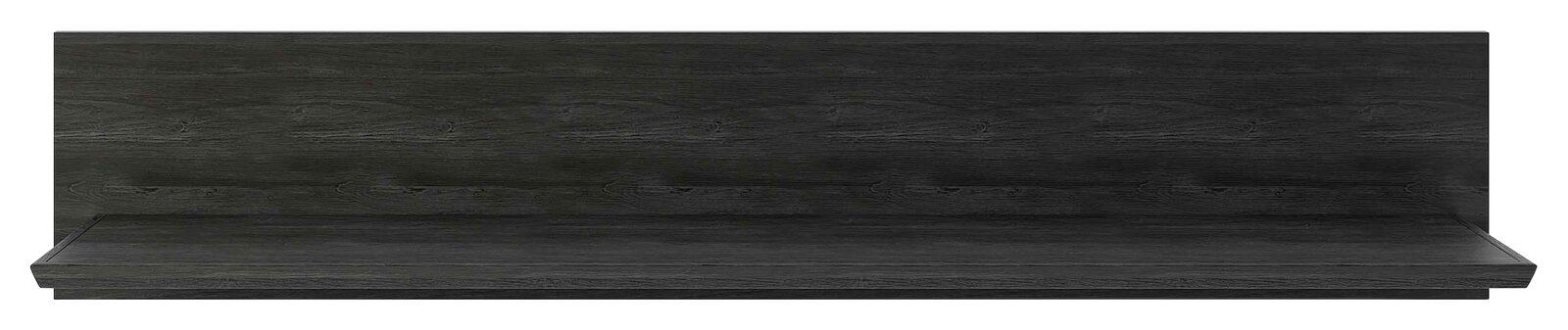 Schwarzes Wandboard aus Holz in Frontalansicht