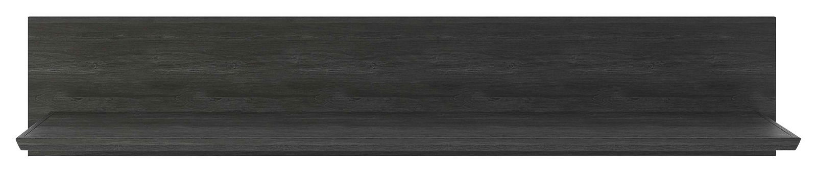 Schwarzes Wandboard aus Holz in Frontalansicht