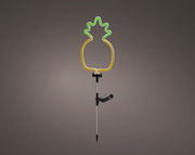 Solarbetriebene Stabbeleuchtung in Form einer Ananas, seitliche Ansicht