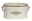 Ovale Badbox mit Griffen, cremefarben, mit der Aufschrift 'Fresh & Clean Bathroom Storage', Vorderansicht.