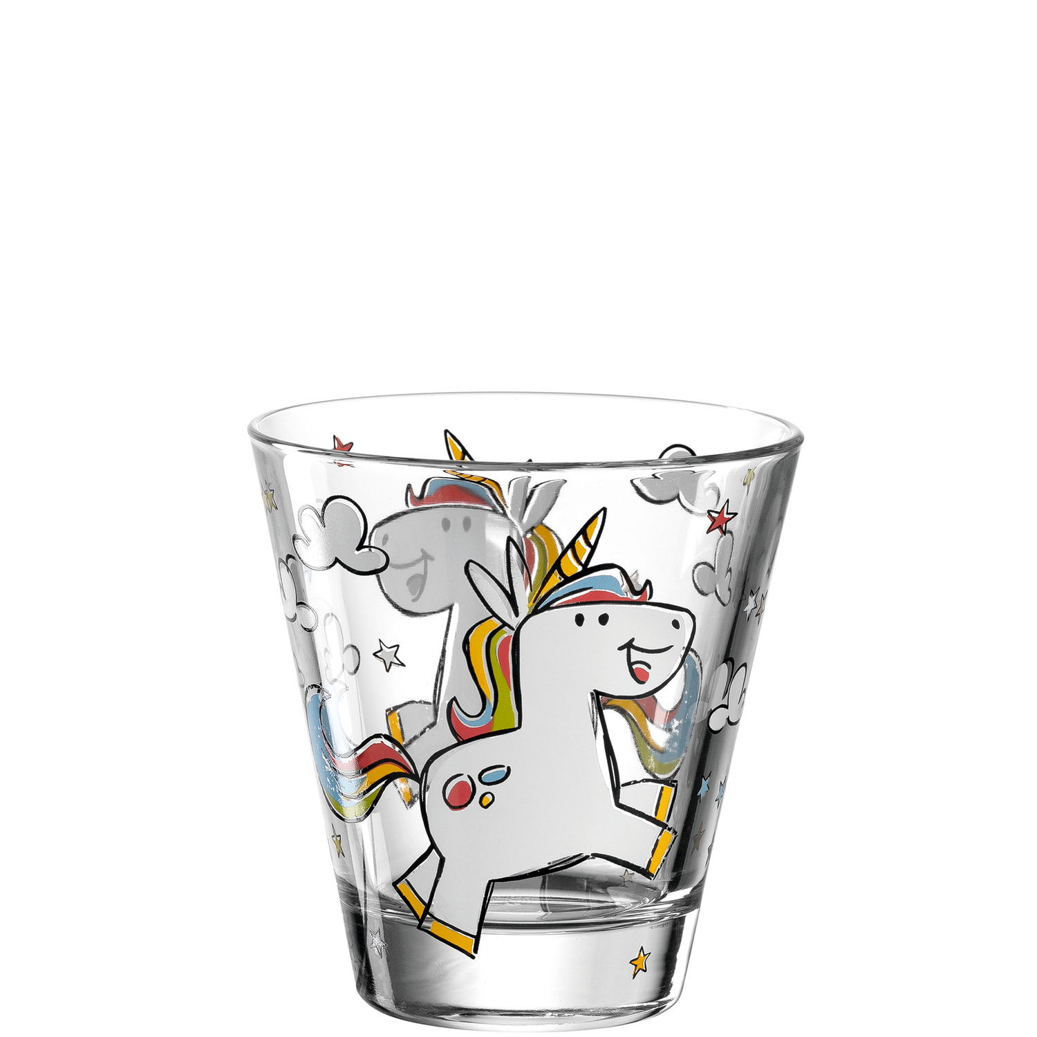 Leonardo Becher Einhorn 215ml BAMBINI Becher Bambini Einhorn 215ml mit fröhlichem Einhorn-Design, seitliche Perspektive