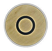 Runde LED-Deckenleuchte mit Holzoptik und schwarzem Ring, Ansicht von unten