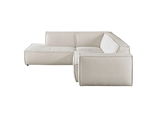 Eckkombination Sofa in hellem Stoff, seitliche Perspektive