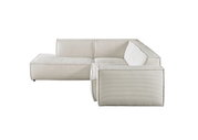 Eckkombination Sofa in hellem Stoff, seitliche Perspektive