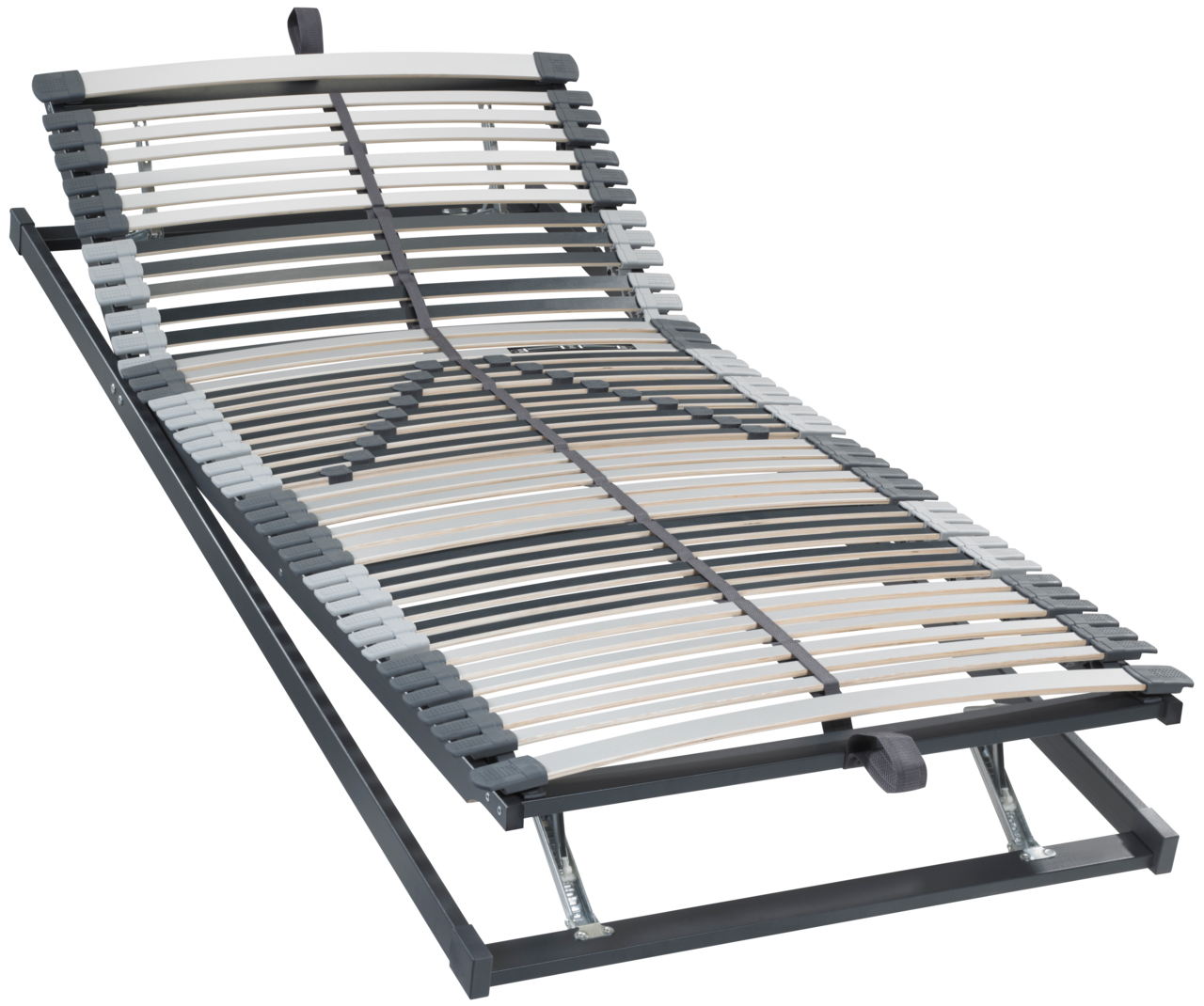 Linneweber Federholzrahmen KF TRIO 44 Federholzrahmen KF in seitlicher Perspektive, verstellbar mit mehreren Holzlatten und stabiler Metallrahmenkonstruktion