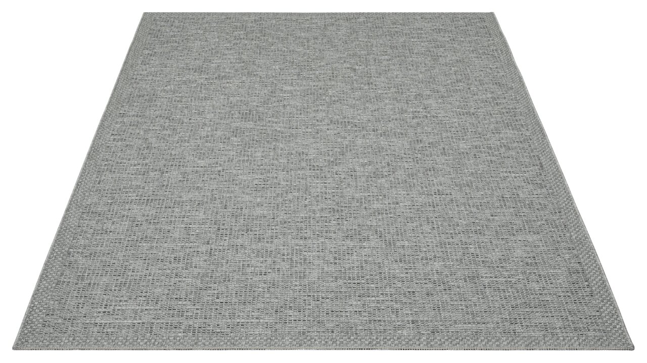 Grauer Teppich Ottowa ca. 140x200cm, aus schräger Perspektive fotografiert