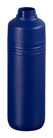Blaue Trinkflasche 1L von Le Creuset, Vorderansicht