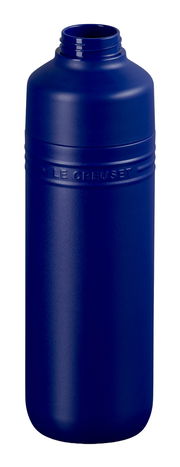Blaue Trinkflasche 1L von Le Creuset, Vorderansicht