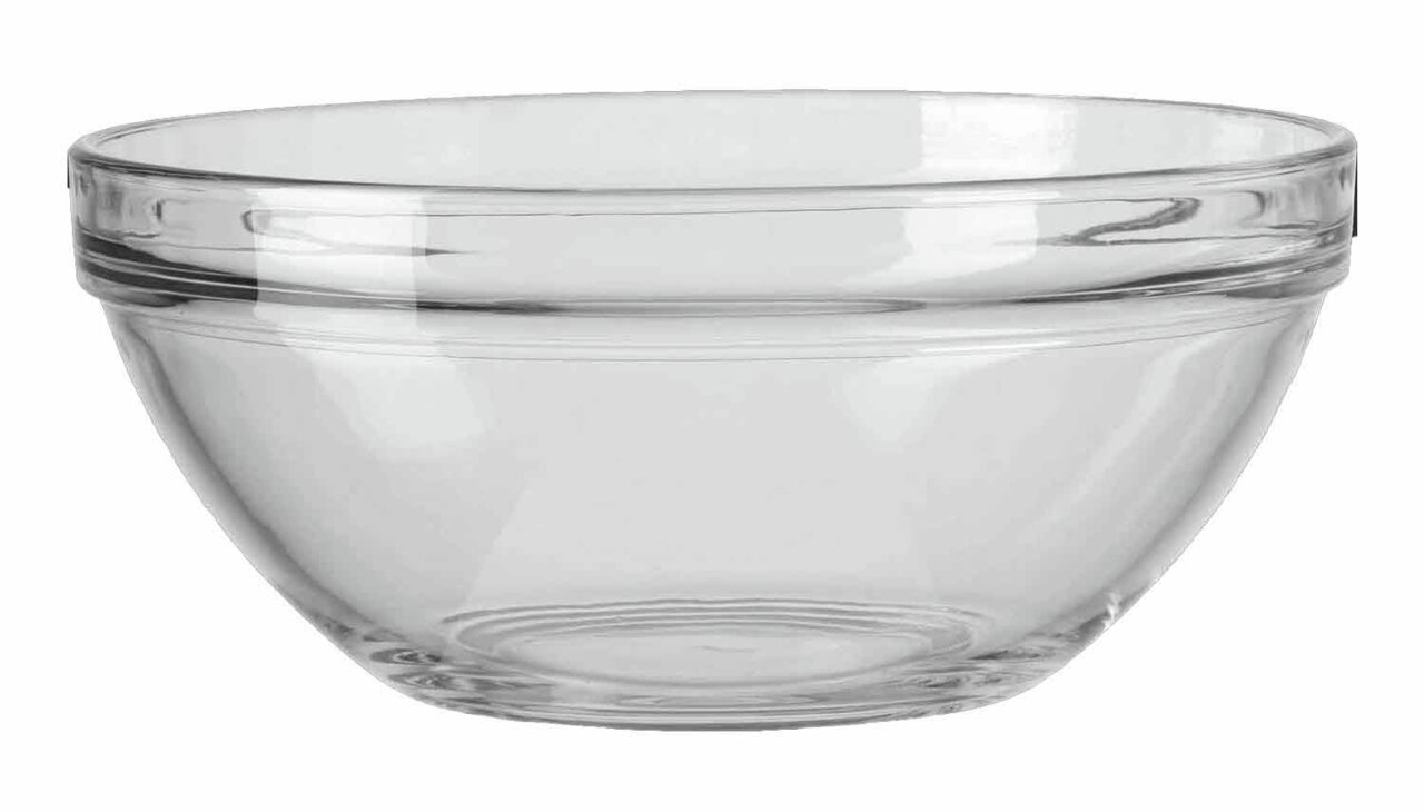 Schale 20 cm Trend Montana Transparente Glasschale, seitliche Perspektive