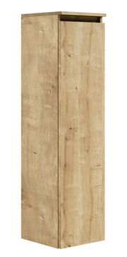 Hochschrank in Holzoptik, frontale Perspektive