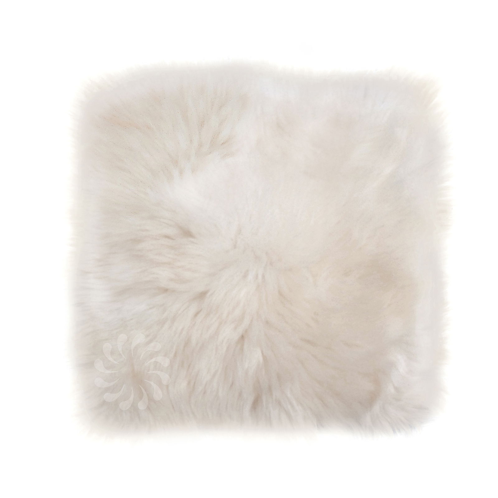 Zurbrüggen Lammfell Sitzauflage Weißes, flauschiges Lammfell Sitzauflage 35x35cm, Draufsicht