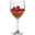 Cocktailglas POESIA 750ml mit einem mehrschichtigen Getränk und Himbeeren, seitliche Ansicht