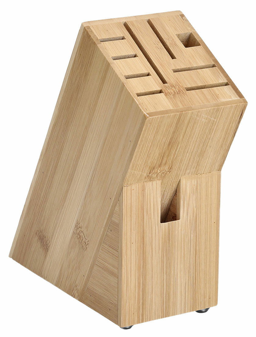 Messerblock aus Holz in schräger Perspektive