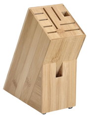 Messerblock aus Holz in schräger Perspektive