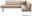 Moderano Eckbank LUPO II Moderne beige Eckbank mit Metallbeinen, seitliche Perspektive