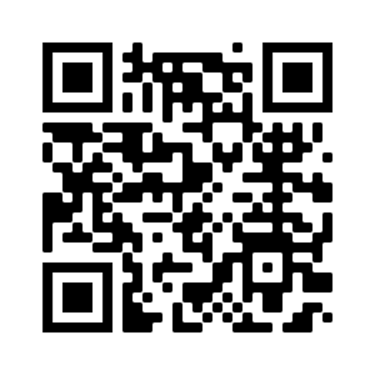 QR-Code in quadratischer Form, schwarz-weiß, frontal abgebildet
