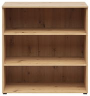 Holzregal mit drei offenen Fächern, frontale Ansicht