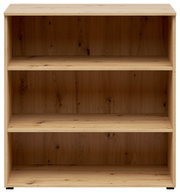 Holzregal mit drei offenen Fächern, frontale Ansicht