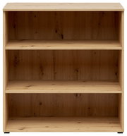 Holzregal mit drei offenen Fächern, frontale Ansicht
