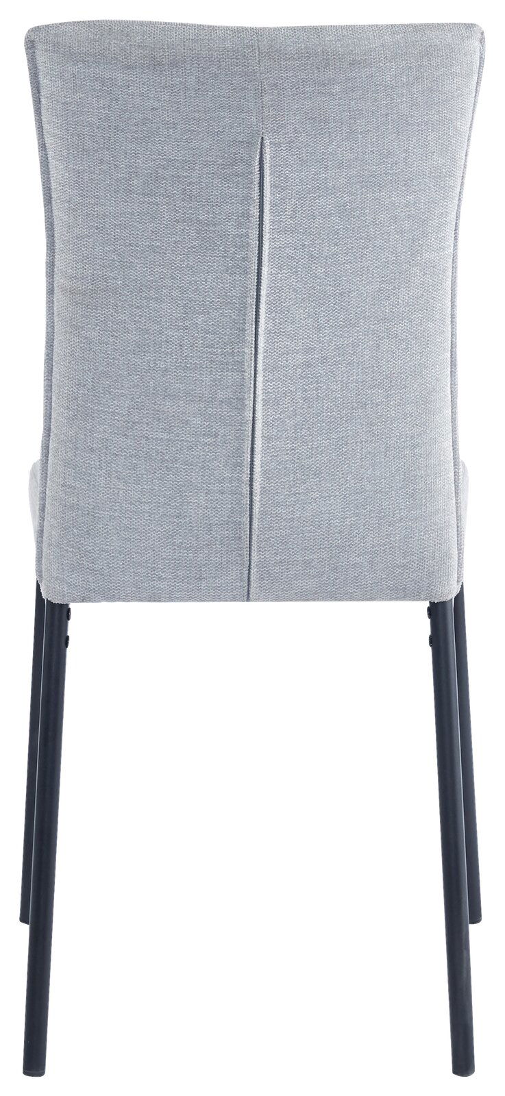 Z2 Stuhl JORDAN Rückansicht eines grauen Stuhls mit schwarzem Gestell, Modell JORDAN