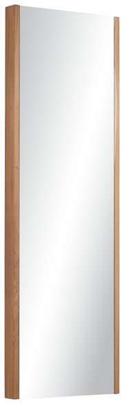 Rechteckiger Spiegel mit Holzrahmen, seitliche Perspektive