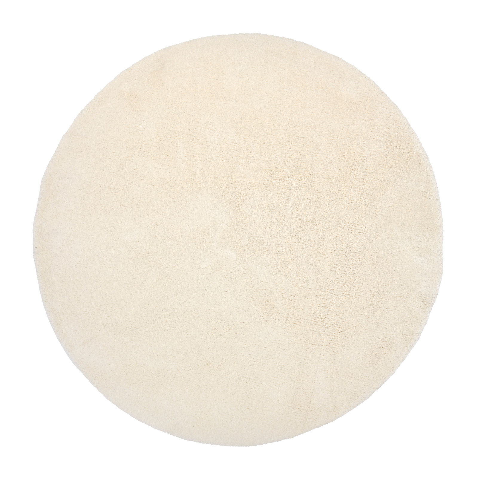 OCI Soft Dream ca. 120cm rund SOFT DREAM Runder, cremefarbener Teppich mit weicher Oberfläche, Draufsicht