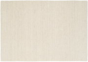 Beige Wollteppich in Draufsicht, schlichtes Design