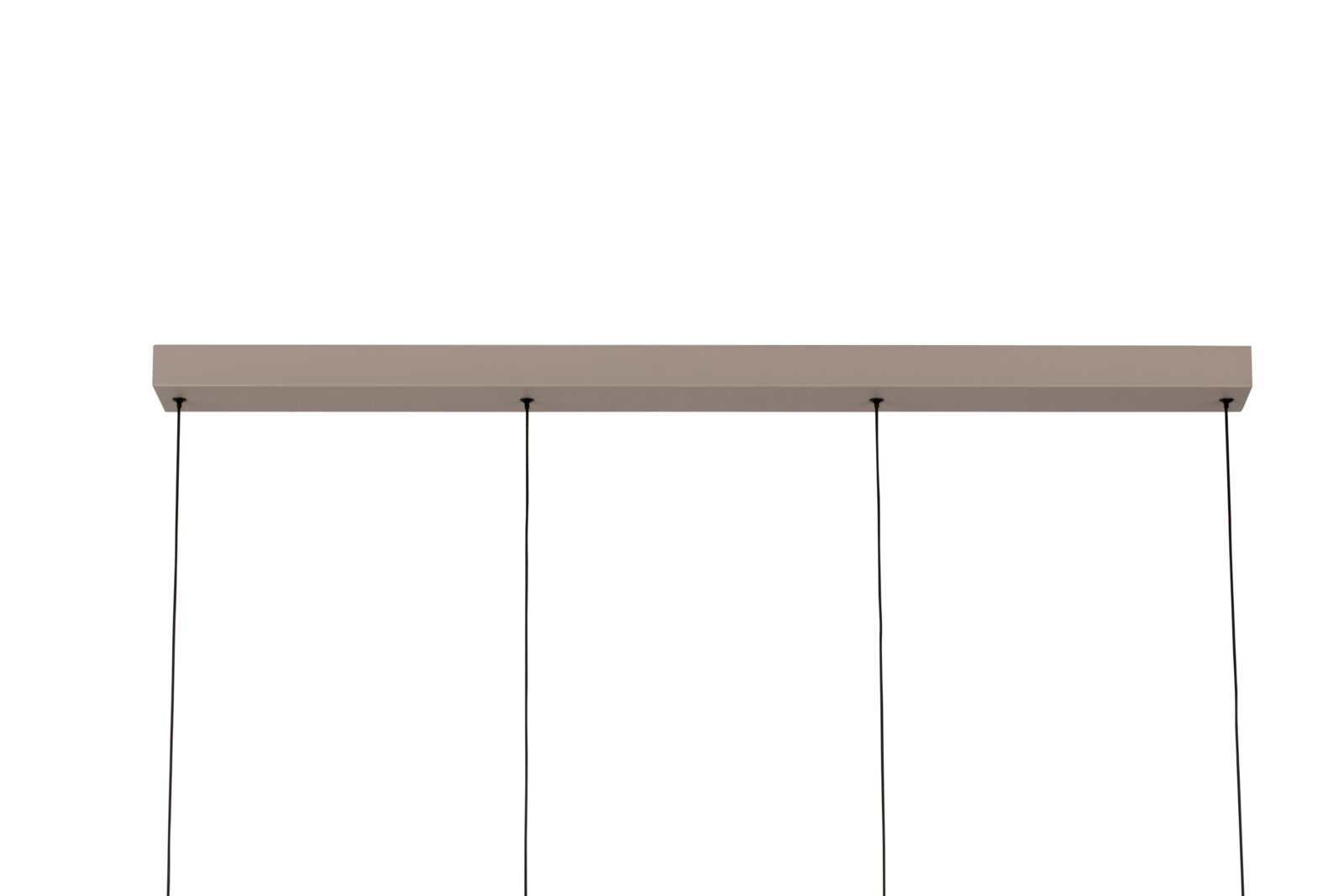 Moderne LED-Hängeleuchte in minimalistischem Design, seitliche Perspektive
