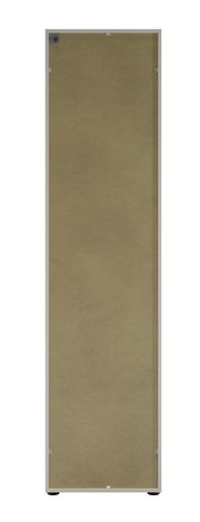 Rückansicht eines hohen, schmalen Aktenregals mit schlichtem Design.